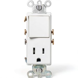 Decora Switch Receptacle Combo Space Saving Modern Design-0