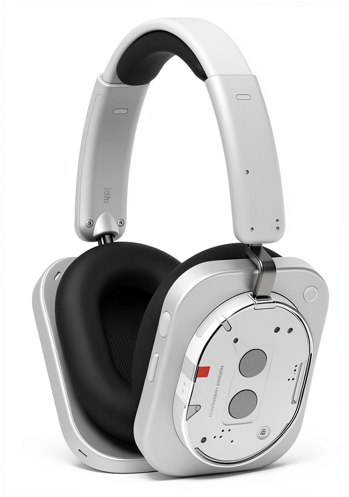 KEF Nothing Headphone in white showcasing over-ear design