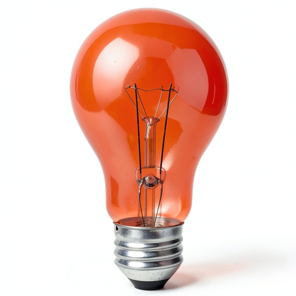 Westinghouse red A19 bulb illuminating a cozy room