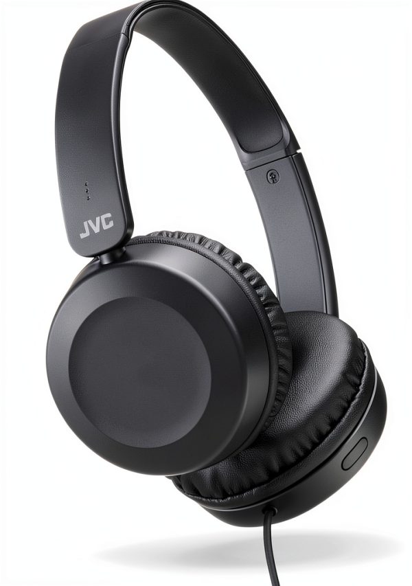 JVC On Ear Headphones Black Powerful Sound Audio-0