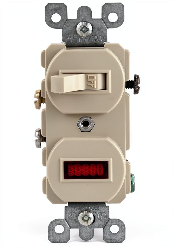 Leviton Toggle Switch 15A 125V Pilot Light Heavy Duty-0