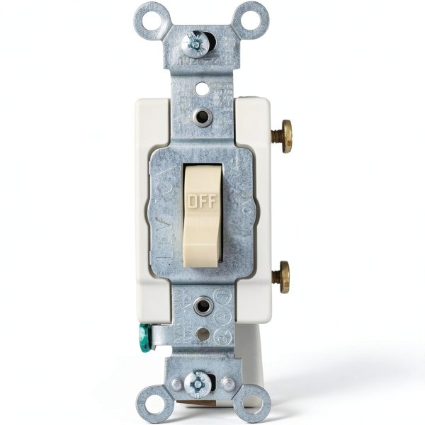 Pavo Toggle Switch 15A 120V Residential Commercial Ivory-4