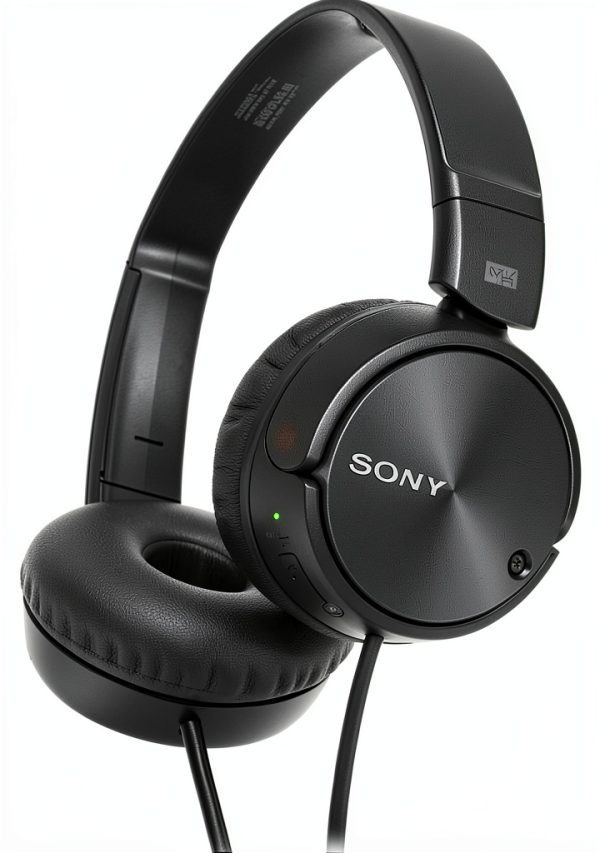 Sony Noise Cancelling Wired On Ear Headphones Black-1
