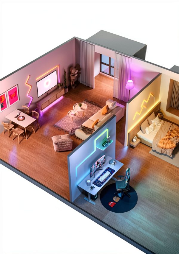LEPRO AI Smart Wall Lights Voice Control Music Sync-5