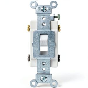 Leviton Commercial Toggle Switch 20 Amp AC Quiet White-0
