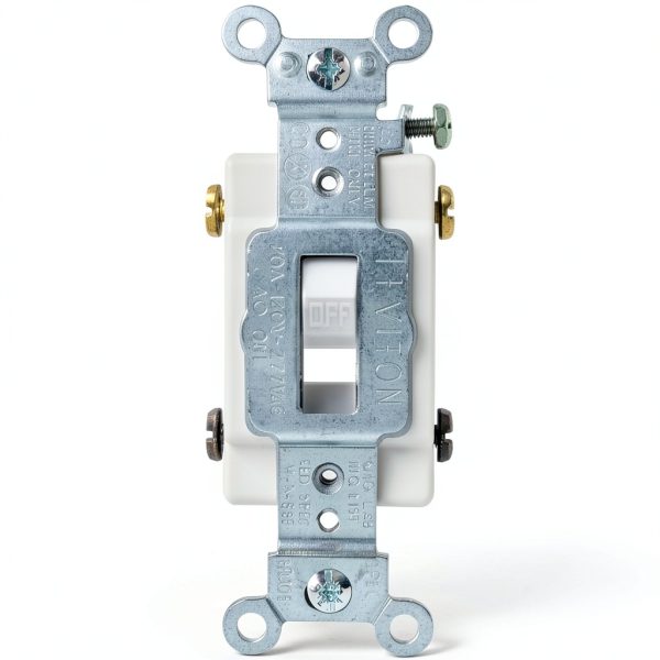 Leviton Commercial Toggle Switch 20 Amp AC Quiet White-0