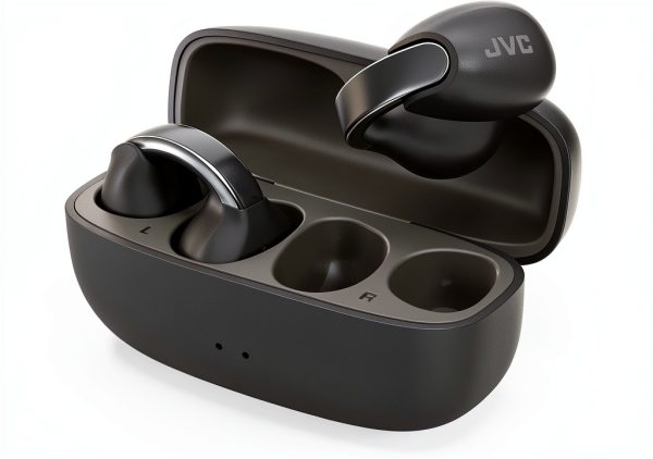 JVC Open Ear Headphones HANP1TB Black Wireless Audio-1