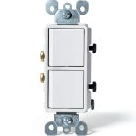 Leviton Decora Dual Switch 15A 120V Wall Mount-0