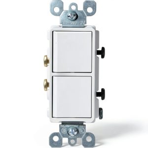 Leviton Decora Dual Switch 15A 120V Wall Mount-0