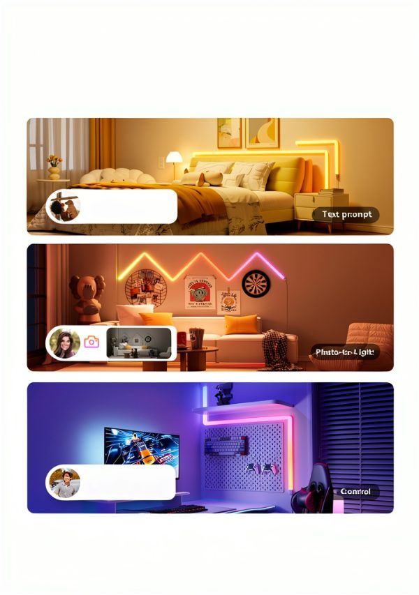 LEPRO AI Smart Wall Lights Voice Control Music Sync-1