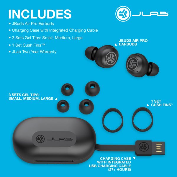 JLab JBuds Air Pro True Wireless Earbuds Black-4