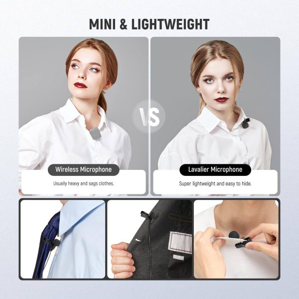 Neewer Mini Lavalier Microphone Omnidirectional Clip On-5