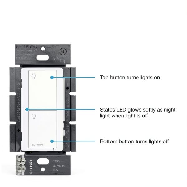 Lutron Caseta Smart Switch Wireless Lighting Control-12