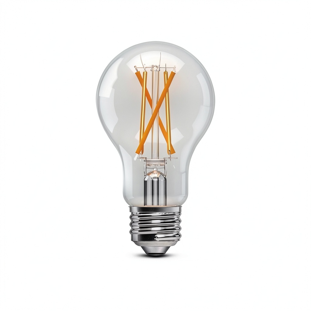 Feit A19 E26 LED bulb illuminating a modern living room