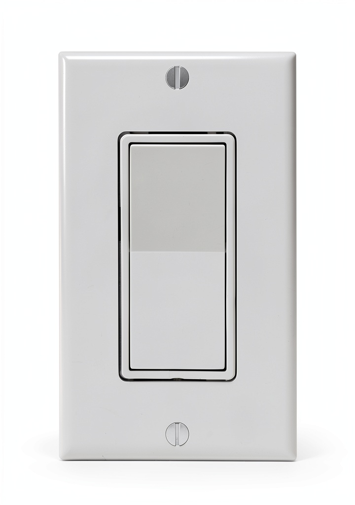 Leviton Decora rocker switch installed in a modern wallplate