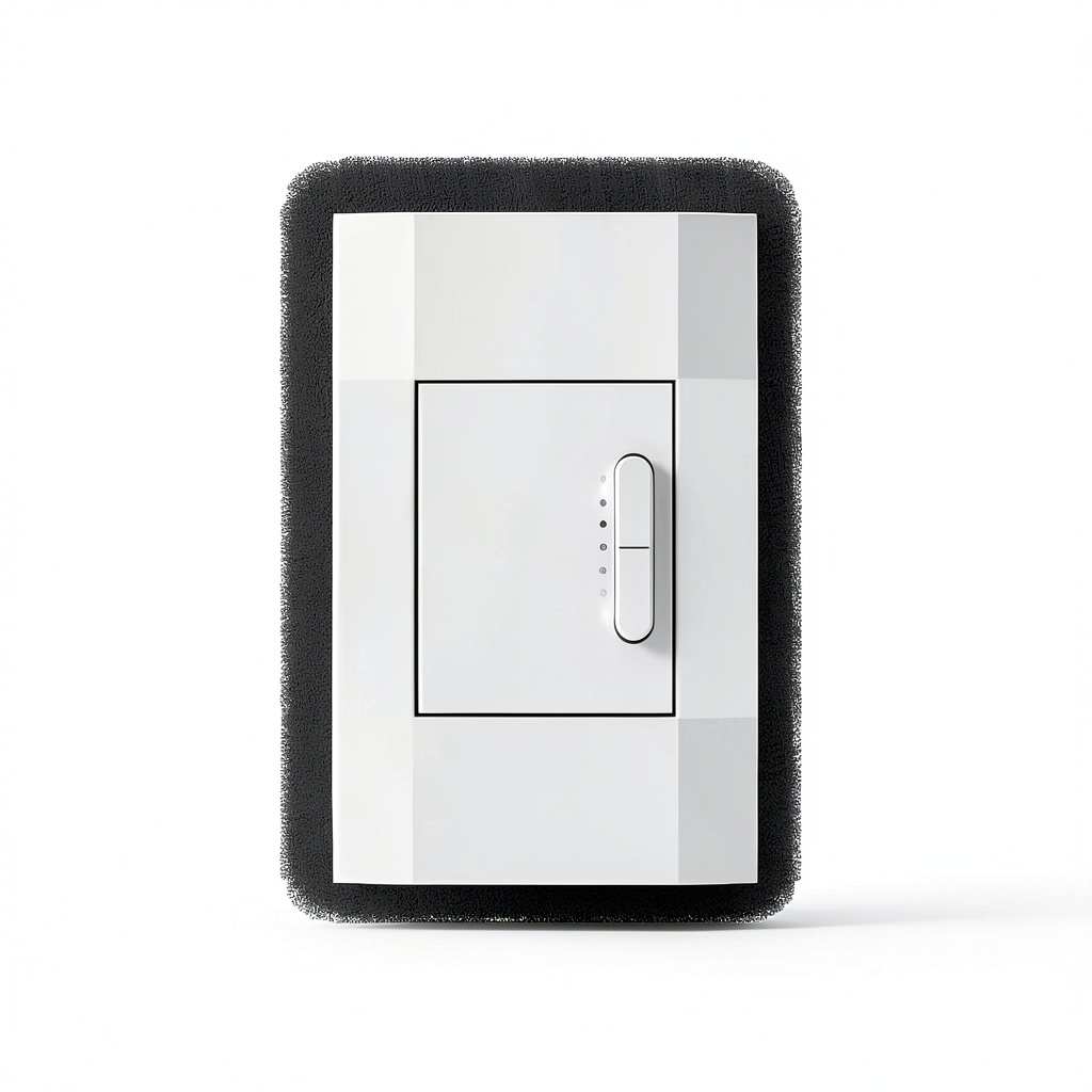 Deako Smart Dimmer installed on a wall in a modern living room