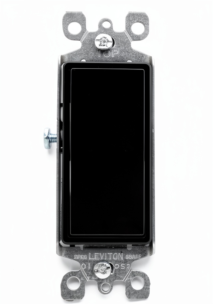 Leviton 5603-2E Decora rocker switch installed in a wallplate