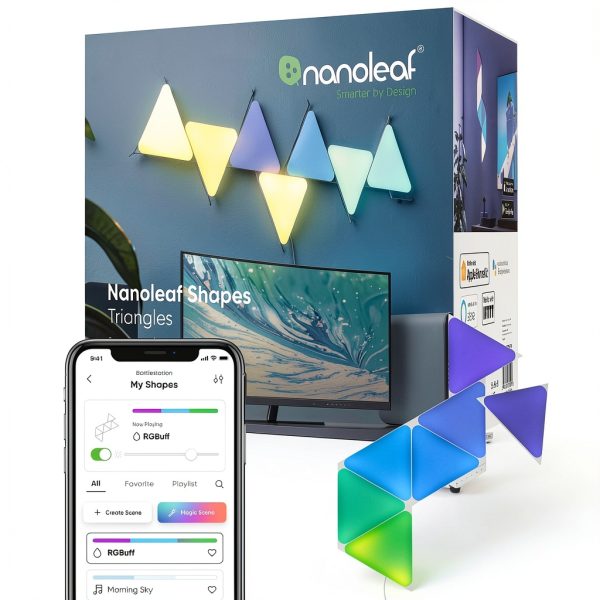 Nanoleaf Shapes Triangles Smarter Kit 7 Panels Multicolor-0