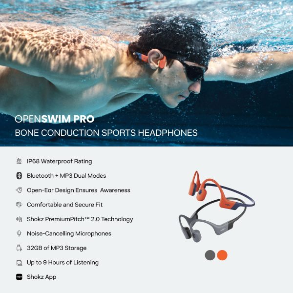 Shokz OpenSwim Pro Wireless Bone Conduction Sports-14