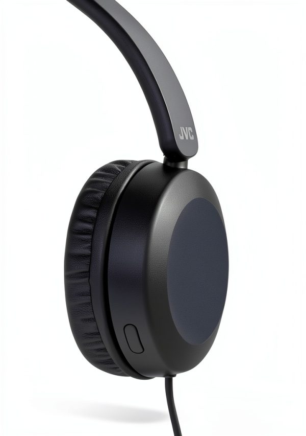 JVC On Ear Headphones Black Powerful Sound Audio-3