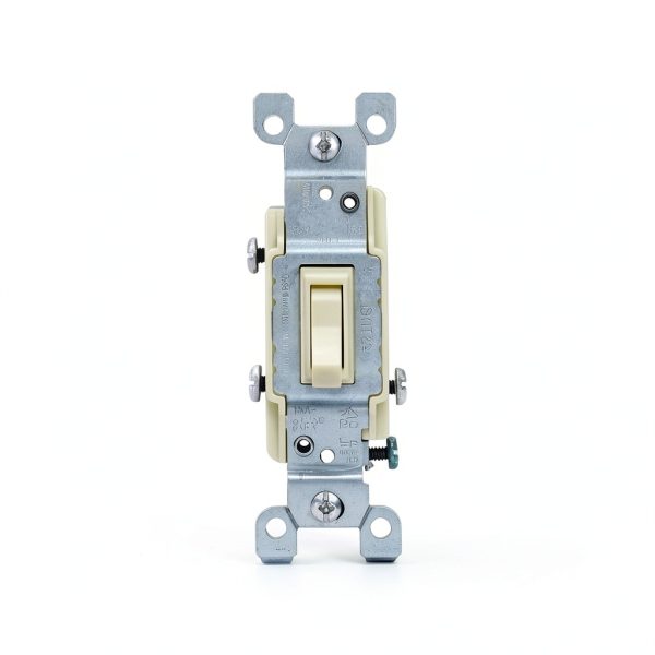 Leviton 3-Way Toggle Switch 15A 120V Quickwire Ivory-0