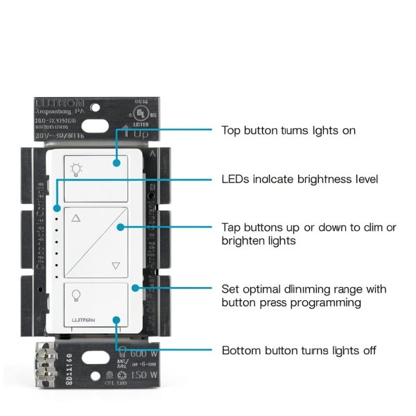 Caseta Wireless Dimmer Kit Smart Bridge HomeKit Lighting-8