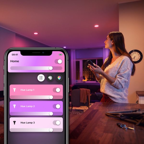 Philips Hue Smart LED Bulb Multicolor Bluetooth A19-4