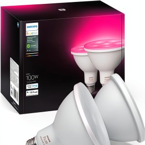 Philips Hue PAR38 Smart LED Bulb White Color Ambiance 2 Pack-0