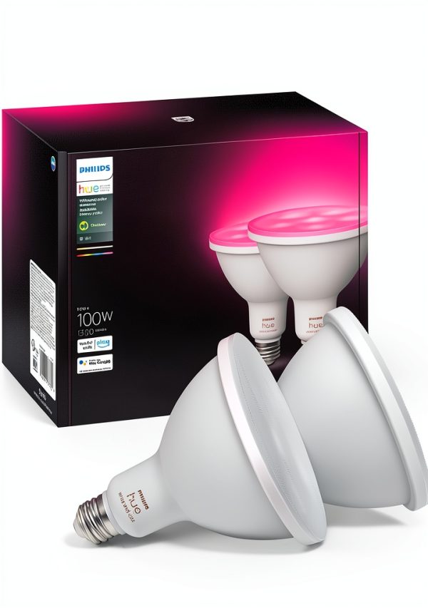 Philips Hue PAR38 Smart LED Bulb White Color Ambiance 2 Pack-0
