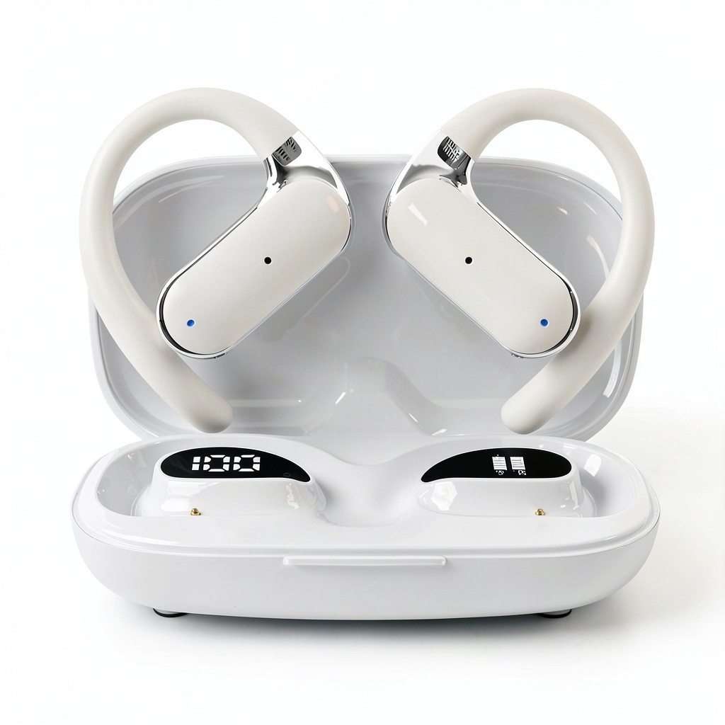 SKRAN Ear Hook Wireless Sports Bluetooth Headphones in use during a workout