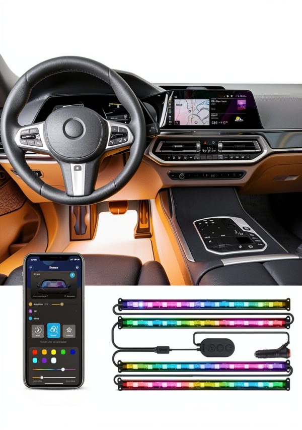 Pavo RGBIC LED Strip Lights Waterproof Bright Car Interior-6