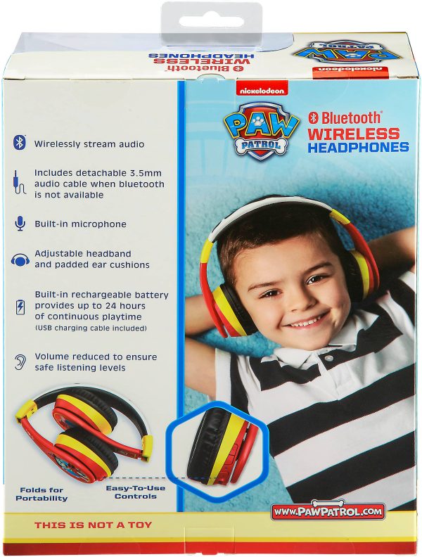 eKids Paw Patrol Marshall Bluetooth Headphones Rechargeable-8