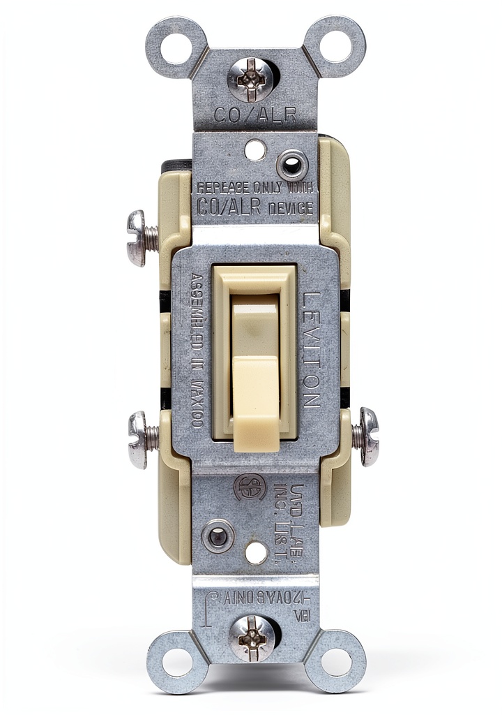 Installing Leviton 3 Way Switch Silver Alloy Contacts Aluminum Wire on a wooden desk