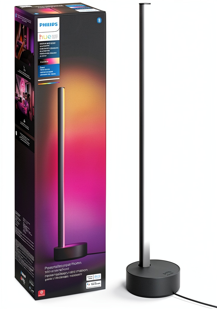 Philips Hue Signe gradient table lamp in a modern living room setting