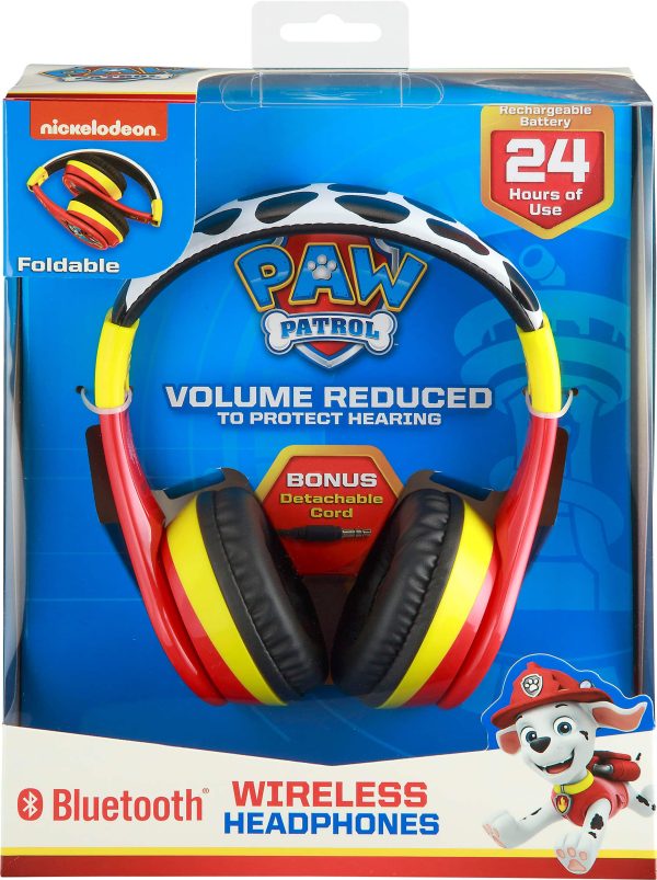 eKids Paw Patrol Marshall Bluetooth Headphones Rechargeable-5