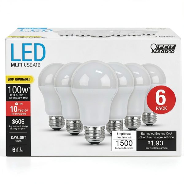 FEIT ELECTRIC A19 LED Bulb Daylight 100 Watt Equivalence-0