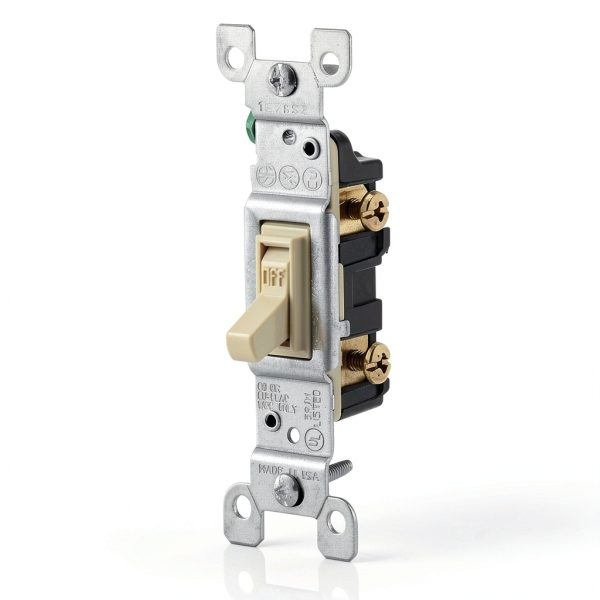 Leviton Toggle Switch Quiet Operation Quickwire Terminals-1