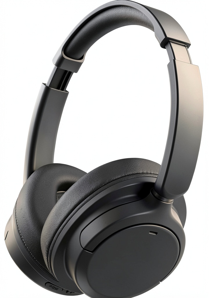 JVC HAS95NB Black over-ear headphones displayed on a table