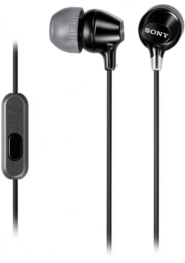 Sony Wired Earbud Headphones Black White Noise Isolation-0