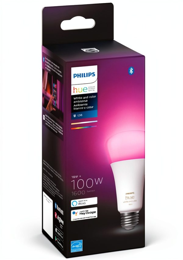 Philips Hue A21 Smart LED Bulb Bluetooth Color Ambiance-4