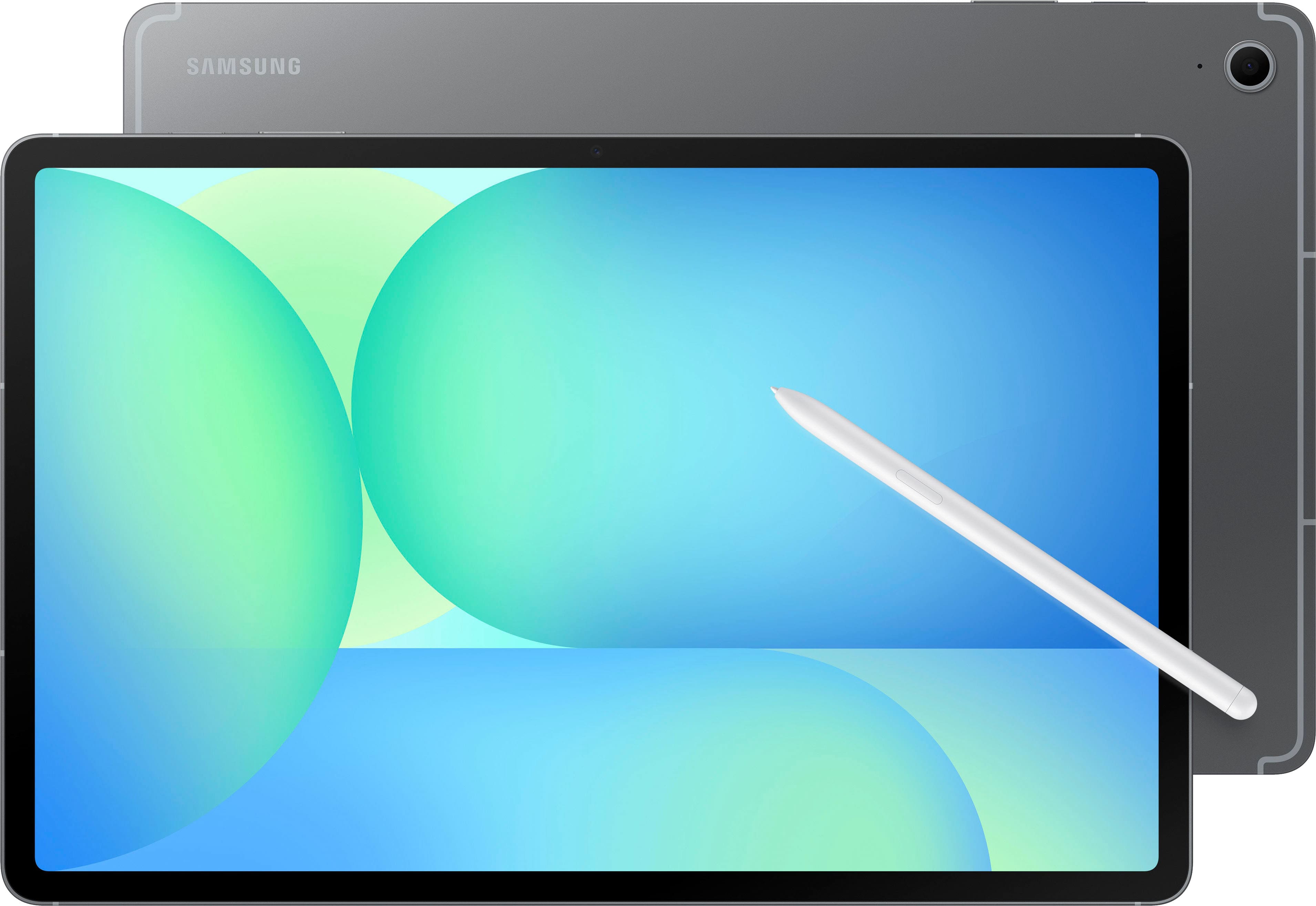 Samsung Galaxy Tab S10 FE+ displaying a video on its large screen