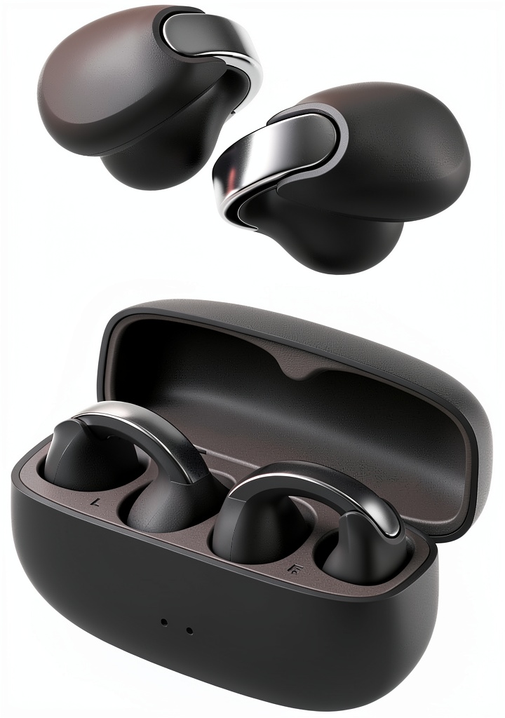 JVC Open Ear Headphones HANP1TB Black worn during a run