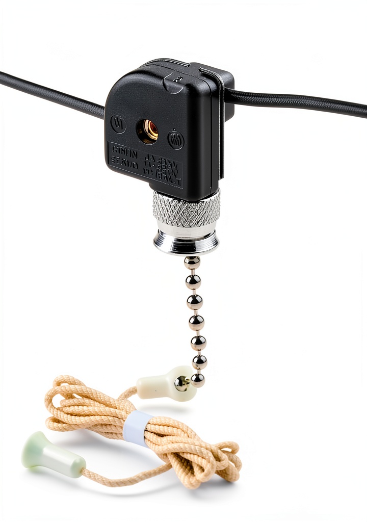 Leviton 10097-8 pull chain switch installed in a ceiling fixture